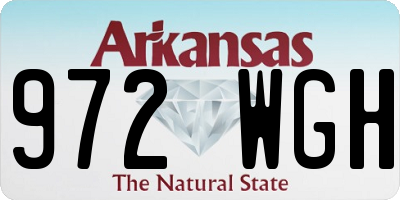 AR license plate 972WGH