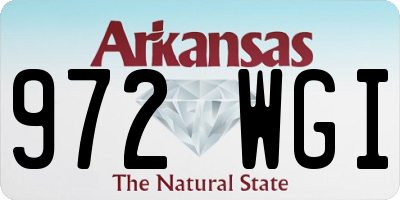 AR license plate 972WGI