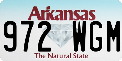 AR license plate 972WGM