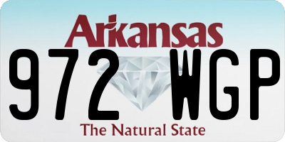 AR license plate 972WGP