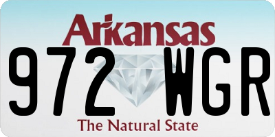 AR license plate 972WGR
