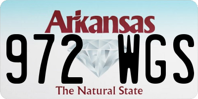 AR license plate 972WGS