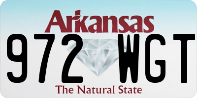 AR license plate 972WGT