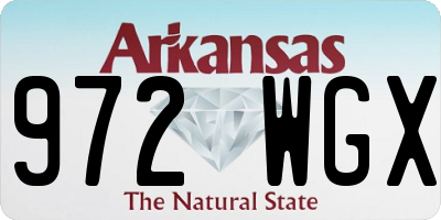 AR license plate 972WGX