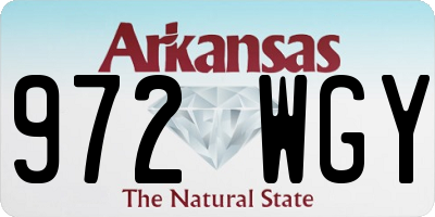 AR license plate 972WGY