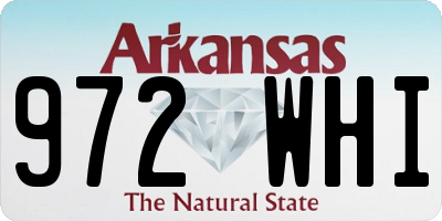 AR license plate 972WHI