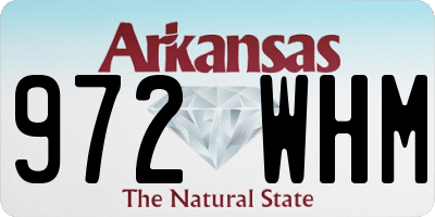 AR license plate 972WHM