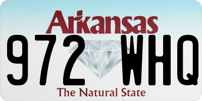 AR license plate 972WHQ