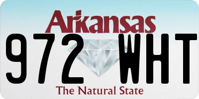 AR license plate 972WHT