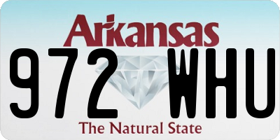 AR license plate 972WHU