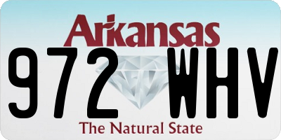 AR license plate 972WHV