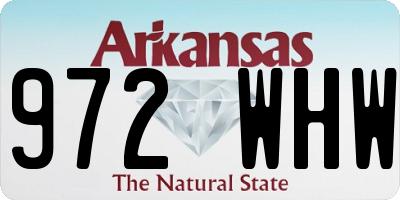 AR license plate 972WHW