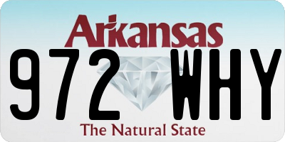 AR license plate 972WHY
