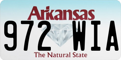 AR license plate 972WIA