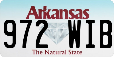 AR license plate 972WIB