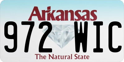 AR license plate 972WIC