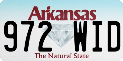 AR license plate 972WID