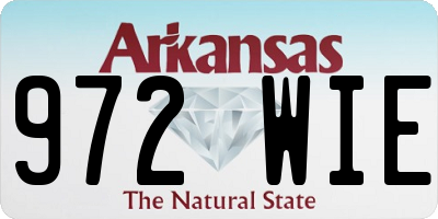 AR license plate 972WIE