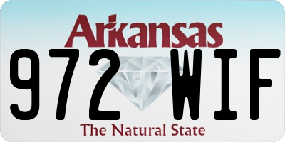 AR license plate 972WIF