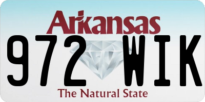 AR license plate 972WIK