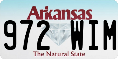AR license plate 972WIM