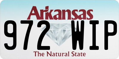AR license plate 972WIP