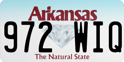 AR license plate 972WIQ
