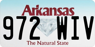 AR license plate 972WIV