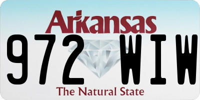 AR license plate 972WIW
