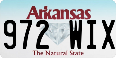 AR license plate 972WIX