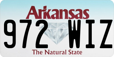 AR license plate 972WIZ