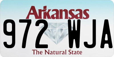 AR license plate 972WJA