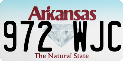 AR license plate 972WJC