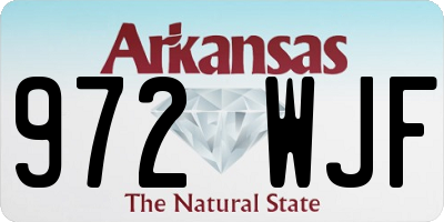 AR license plate 972WJF