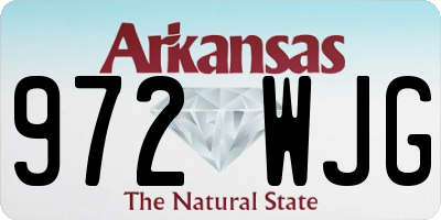 AR license plate 972WJG