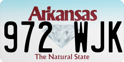 AR license plate 972WJK