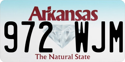AR license plate 972WJM