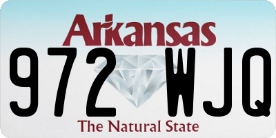 AR license plate 972WJQ