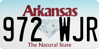 AR license plate 972WJR