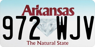 AR license plate 972WJV