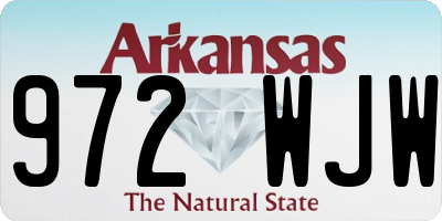 AR license plate 972WJW