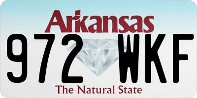 AR license plate 972WKF
