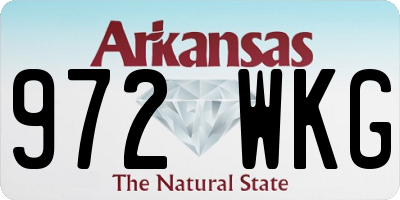 AR license plate 972WKG