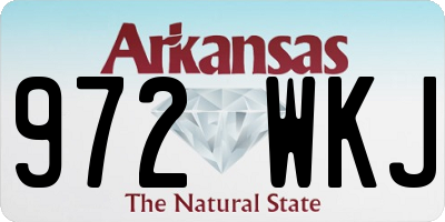 AR license plate 972WKJ
