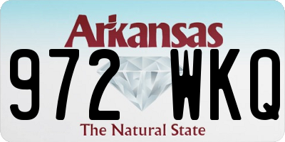 AR license plate 972WKQ