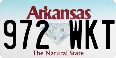 AR license plate 972WKT