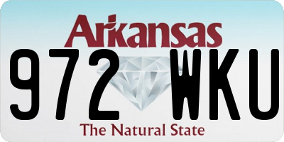 AR license plate 972WKU