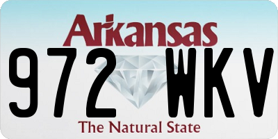 AR license plate 972WKV