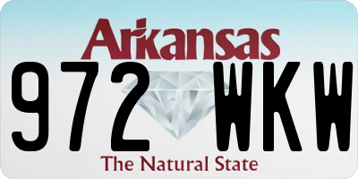 AR license plate 972WKW