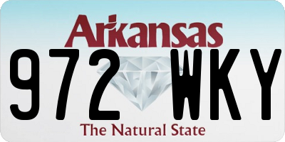 AR license plate 972WKY